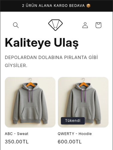 Curated Shopify storefront